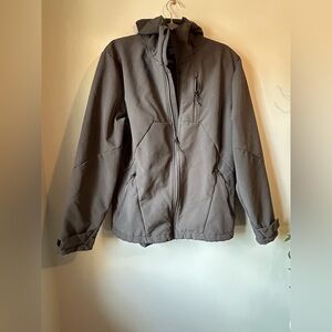 Champion Men’s Full-Zip Softshell Jacket with Faux-Fur Lining | Size L | Gray